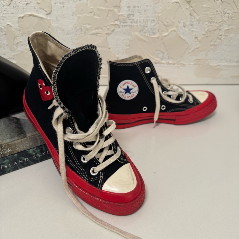 COMME des GARCONS PLAY Converse Red Sole high top women’s 6 - Picture 3 of 14